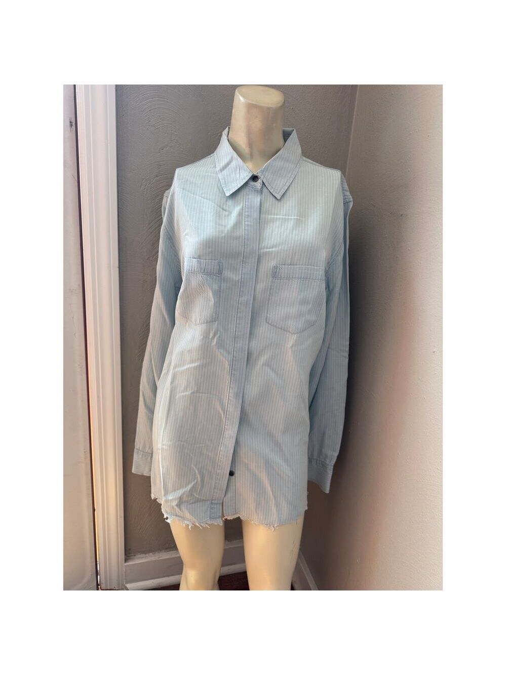 Beach lunch lounge women's button down blouse size large